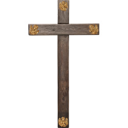 Cruz Madera vieja con Evangelistas